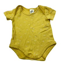 Load image into Gallery viewer, unisex Anko, yellow cotton bodysuit / romper, GUC, size 000,  