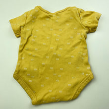 Load image into Gallery viewer, unisex Anko, yellow cotton bodysuit / romper, GUC, size 000,  