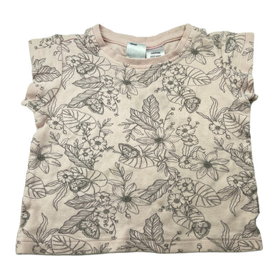 Girls Anko, soft organic cotton floral pyjama top, FUC, size 1,  