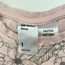 Load image into Gallery viewer, Girls Anko, soft organic cotton floral pyjama top, FUC, size 1,  