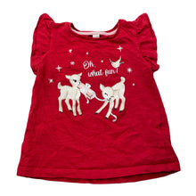 Load image into Gallery viewer, Girls Dymples, red organic cotton Christmas top, EUC, size 2,  