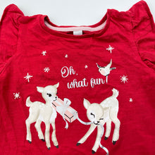 Load image into Gallery viewer, Girls Dymples, red organic cotton Christmas top, EUC, size 2,  