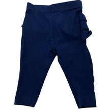 Load image into Gallery viewer, Girls Dymples, navy ruffle leggings / bottoms, EUC, size 000,  