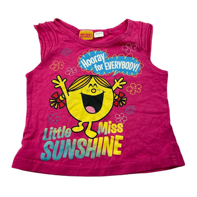 Girls Mr Men, Little Miss Sunshine cotton t-shirt / top, GUC, size 1,  