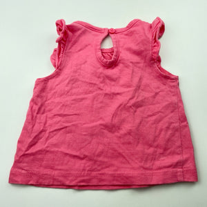 Girls Sprout, pink cotton top, EUC, size 00,  