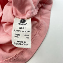 Load image into Gallery viewer, Girls Dymples, pink stretchy t-shirt / top, EUC, size 000,  