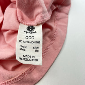 Girls Dymples, pink stretchy t-shirt / top, EUC, size 000,  