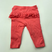 Load image into Gallery viewer, Girls Tiny Little Wonders, stretchy ruffle leggings / bottoms, EUC, size 000,  