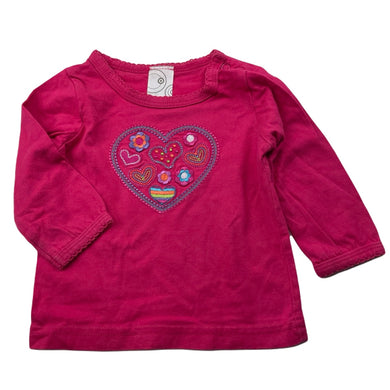 Girls Target, embroidered cotton long sleeve top, GUC, size 000,  