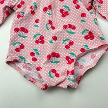 Load image into Gallery viewer, Girls Baby Berry, long sleeve swim one-piece, cherries, EUC, size 000,  