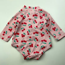 Load image into Gallery viewer, Girls Baby Berry, long sleeve swim one-piece, cherries, EUC, size 000,  