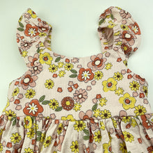 Load image into Gallery viewer, Girls Anko, floral cotton summer dress, EUC, size 0, L: 40cm