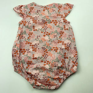Girls Anko, stretchy floral bodysuit / romper, EUC, size 0,  