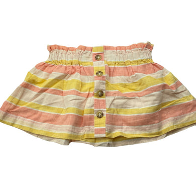 Girls Anko, lined lightweight cotton skirt, elasticated, L: 22cm, EUC, size 1,  