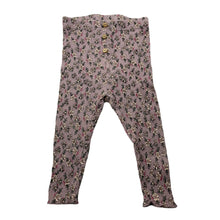 Load image into Gallery viewer, Girls Zara, ribbed floral leggings / bottoms, GUC, size 0,  