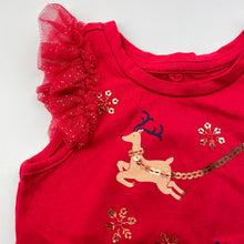 Load image into Gallery viewer, Girls Anko, red cotton Christmas top, EUC, size 1,  