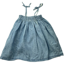 Load image into Gallery viewer, Girls Bonds, chambray cotton summer dress, FUC, size 00, L: 35cm