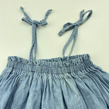 Load image into Gallery viewer, Girls Bonds, chambray cotton summer dress, FUC, size 00, L: 35cm