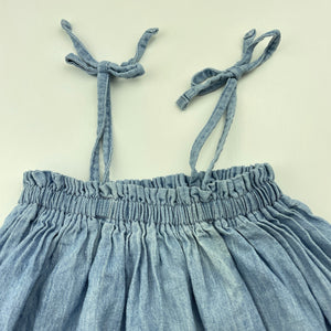 Girls Bonds, chambray cotton summer dress, FUC, size 00, L: 35cm