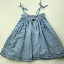 Load image into Gallery viewer, Girls Bonds, chambray cotton summer dress, FUC, size 00, L: 35cm