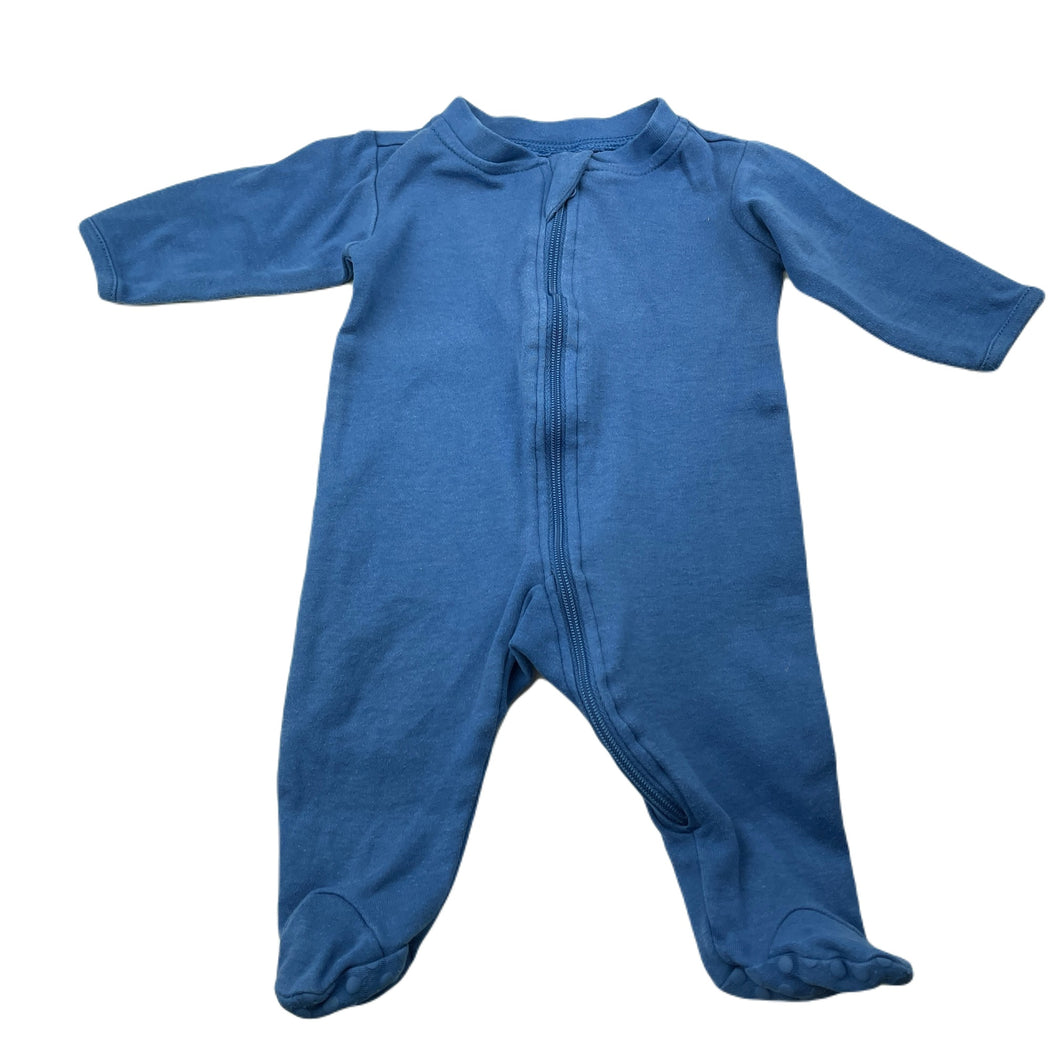 Boys Anko, blue cotton zip coverall / romper, FUC, size 0000,  