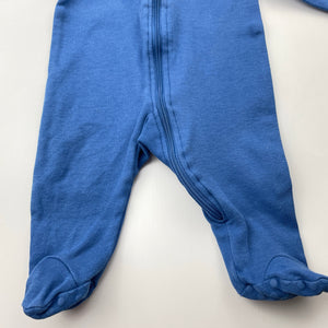 Boys Anko, blue cotton zip coverall / romper, FUC, size 0000,  