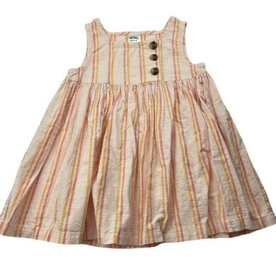 Girls Anko, striped cotton summer dress, FUC, size 1, L: 40cm