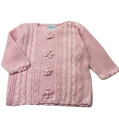 Girls NOW, vintage knitted cotton sweater / jumper, GUC, size 1,  