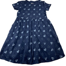 Load image into Gallery viewer, Girls Anko, navy cotton casual dress, GUC, size 7, L: 62cm