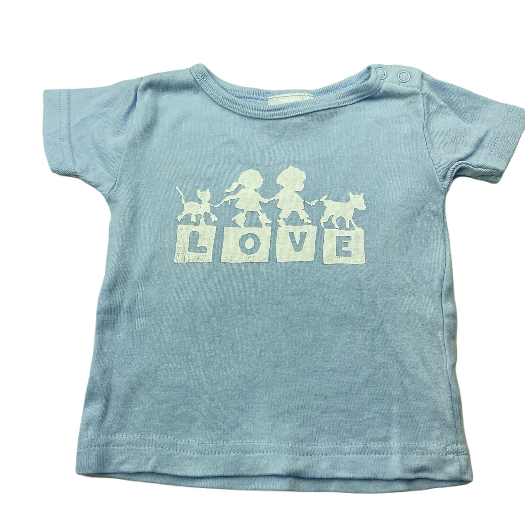 unisex Love Generation, blue cotton t-shirt / top, FUC, size 00,  