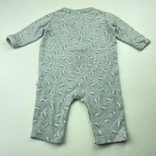 Load image into Gallery viewer, Girls Marquise, grey floral cotton romper, GUC, size 000,  