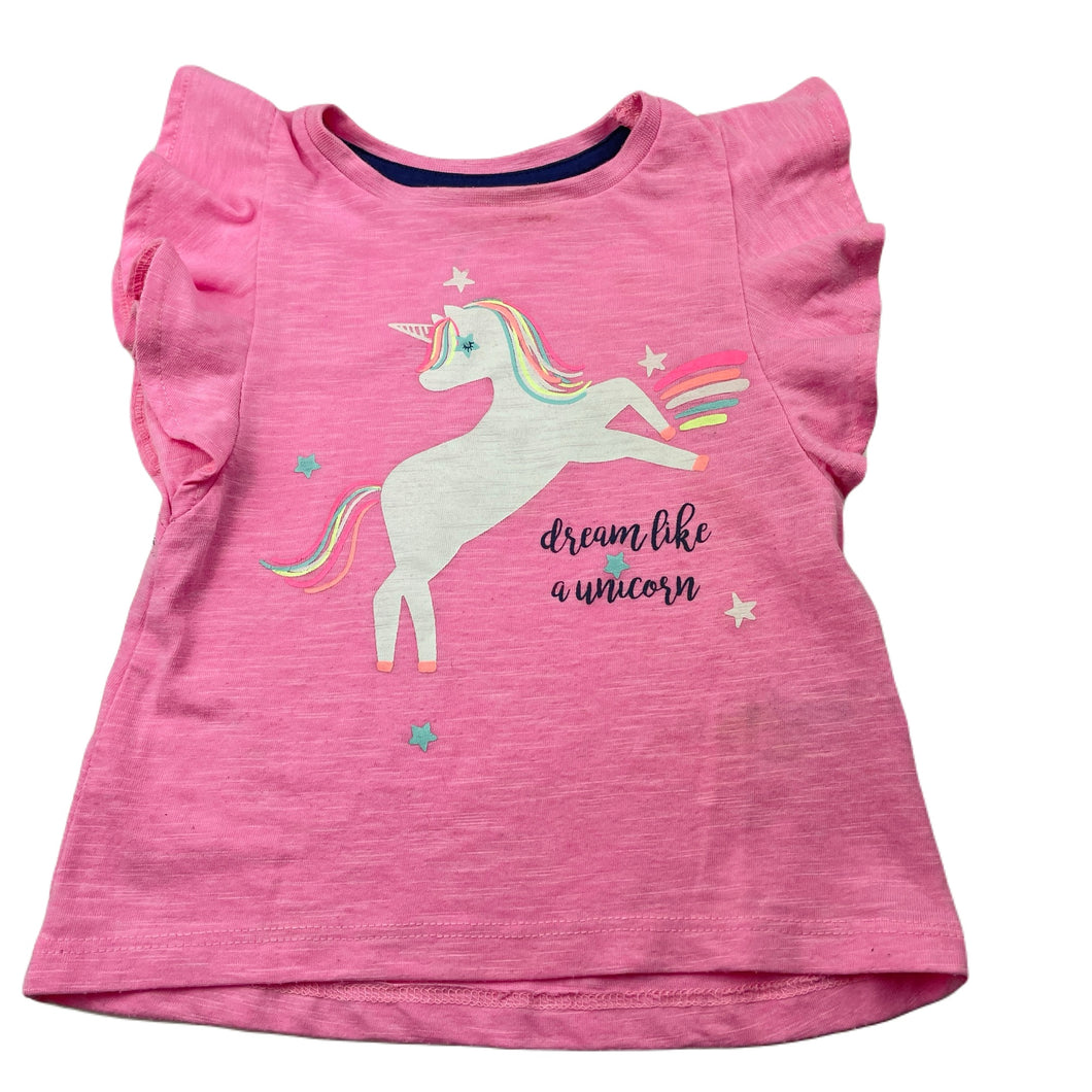 Girls Dymples, lightweight t-shirt / top, unicorn, FUC, size 0,  