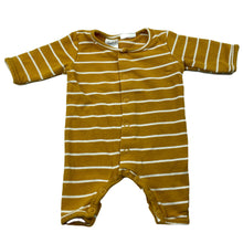 Load image into Gallery viewer, unisex Baby Berry, striped stretchy romper, GUC, size 00000,  