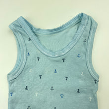 Load image into Gallery viewer, Boys Anko, blue cotton singlet top, FUC, size 000,  