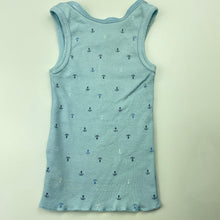 Load image into Gallery viewer, Boys Anko, blue cotton singlet top, FUC, size 000,  