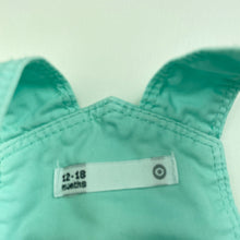 Load image into Gallery viewer, Girls Target, blue cotton overalls dress / pinafore, FUC, size 1, L: 42cm