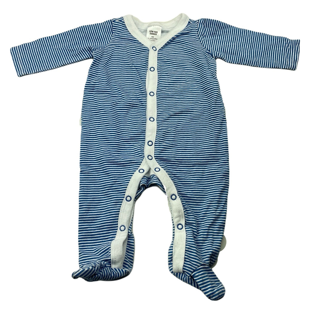 Boys Target, striped cotton coverall / romper, GUC, size 000,  