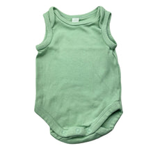 Load image into Gallery viewer, unisex Dymples, green cotton singletsuit / romper, GUC, size 0000,  