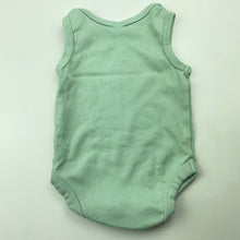 Load image into Gallery viewer, unisex Dymples, green cotton singletsuit / romper, GUC, size 0000,  