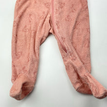 Load image into Gallery viewer, Girls Anko, pink zip coverall / romper, rabbits, GUC, size 000,  