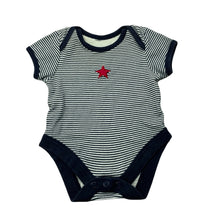 Load image into Gallery viewer, unisex striped, cotton bodysuit / romper, GUC, size 0000,  