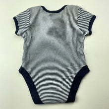 Load image into Gallery viewer, unisex striped, cotton bodysuit / romper, GUC, size 0000,  