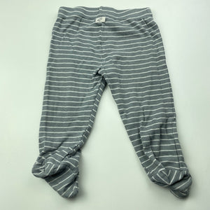 unisex Anko, grey cotton footed leggings / bottoms, FUC, size 0,  