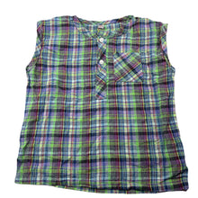 Load image into Gallery viewer, unisex checked, lightweight sleeveless top, GUC, size 2,  