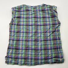 Load image into Gallery viewer, unisex checked, lightweight sleeveless top, GUC, size 2,  