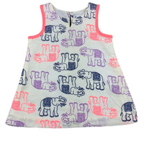 Load image into Gallery viewer, Mango lined cotton elephant print dress, size 0, Pre-loved