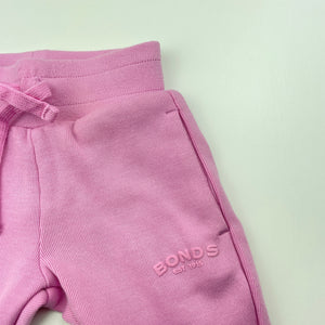 Girls Bonds, pink track pants, elasticated, GUC, size 000,  