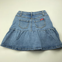 Load image into Gallery viewer, Girls Seed, blue stretch denim skirt, adjustable, L: 32cm, FUC, size 6,  