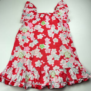 Girls Cotton On, lightweight floral cotton dress, FUC, size 5, L: 60cm
