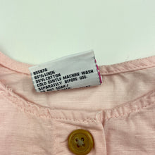 Load image into Gallery viewer, Girls Mango, pink linen / cotton short sleeve dress, FUC, size 2, L: 47cm